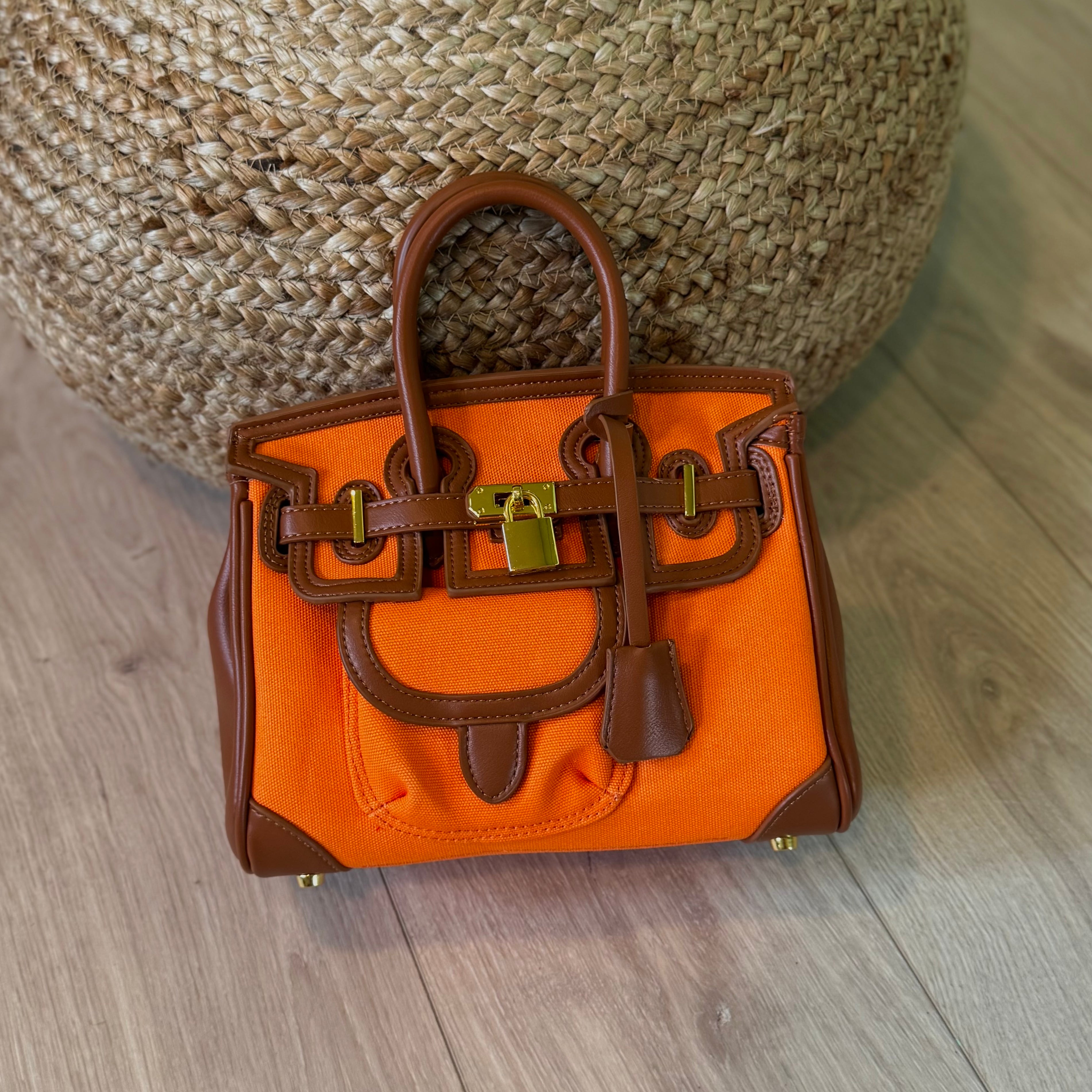 Bag Amaya Arancione dett. caffè