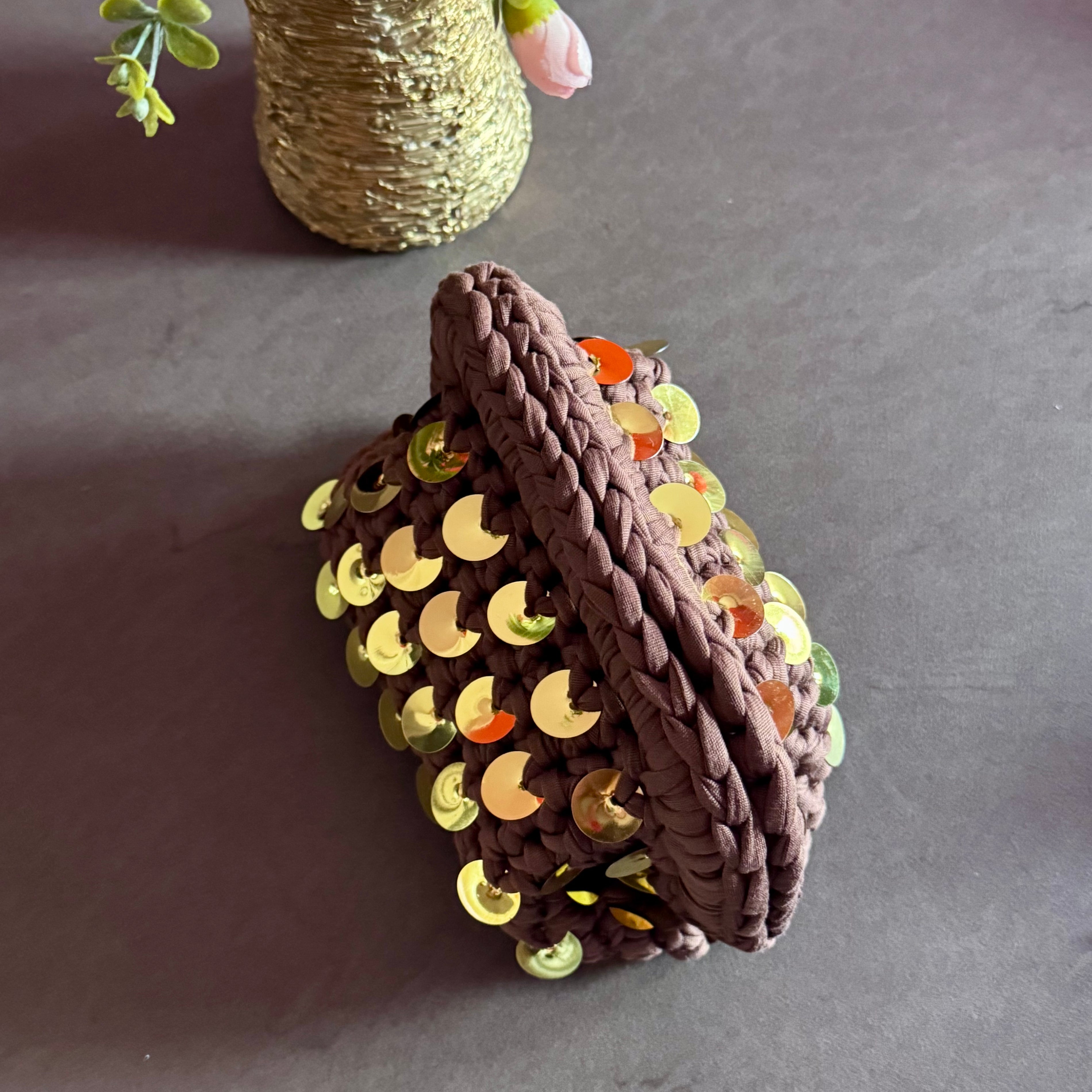 Cioccolatino bag paillettes oro