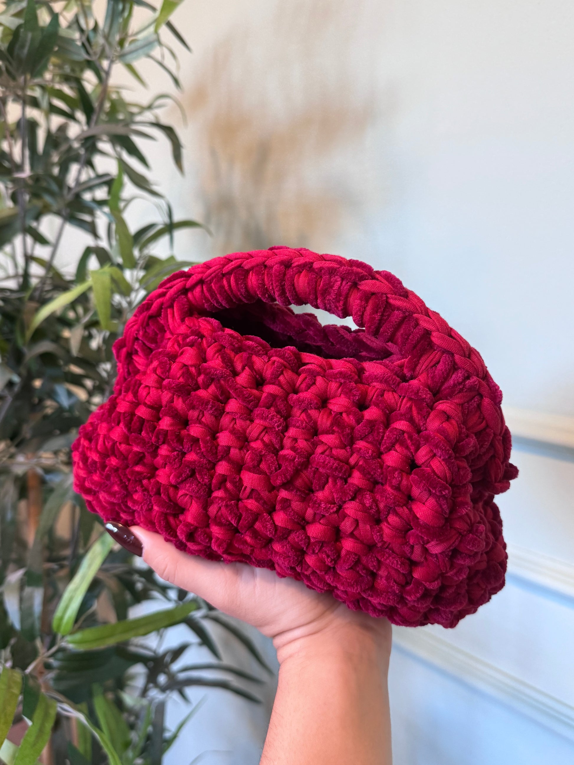 Clutch teddy rossa