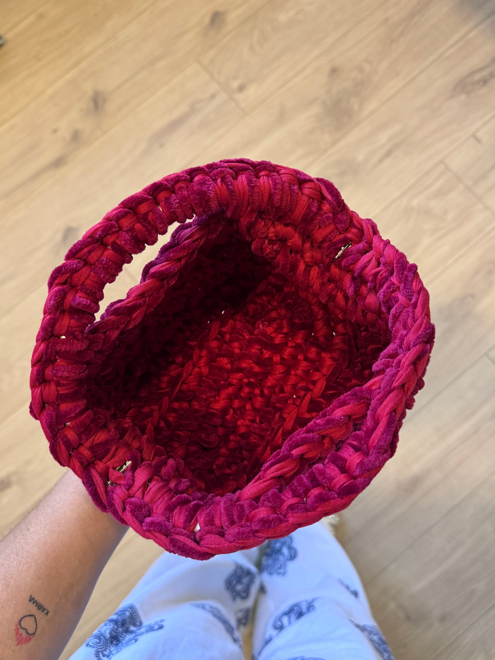 Clutch teddy rossa