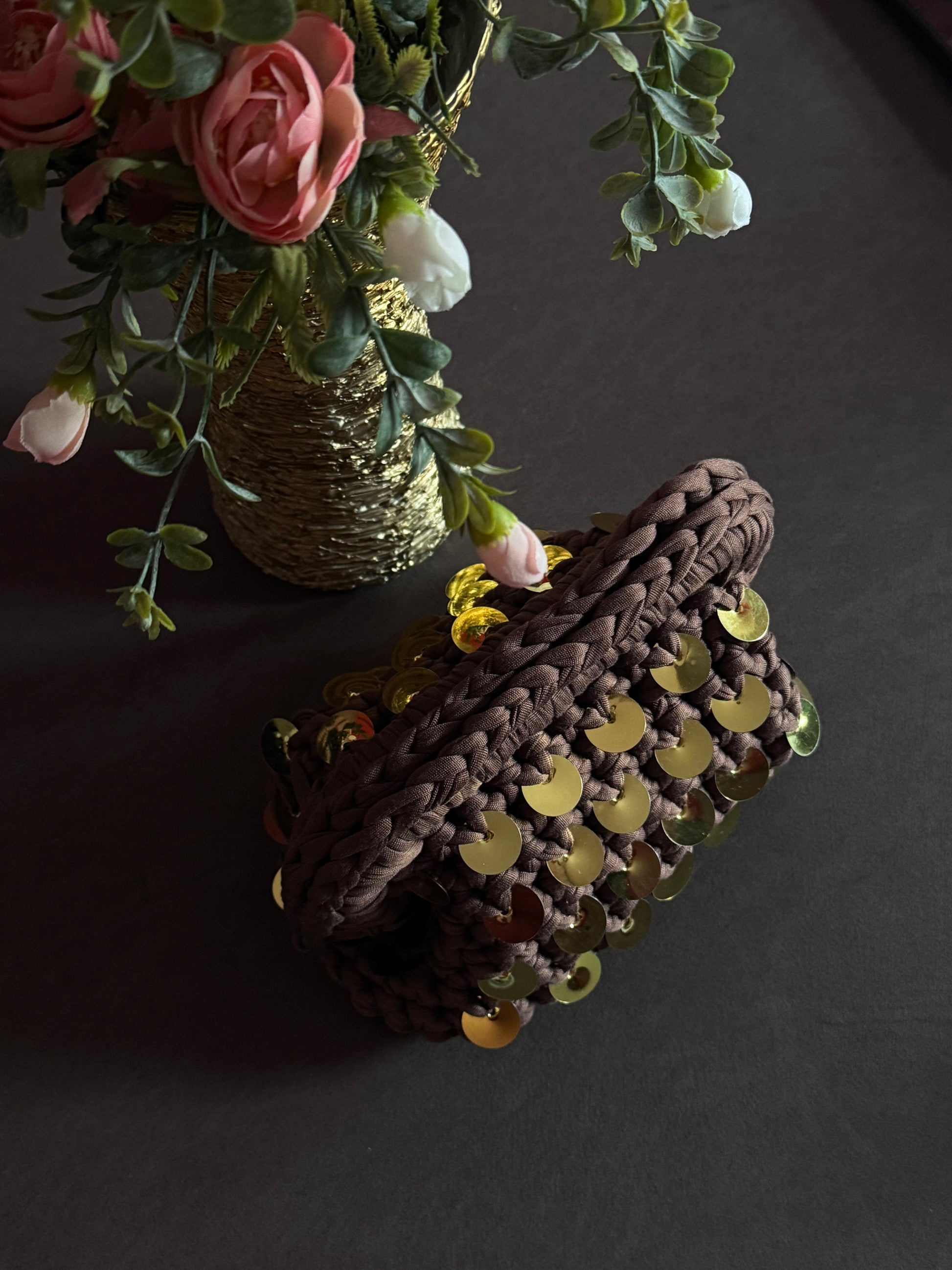 Cioccolatino bag paillettes oro