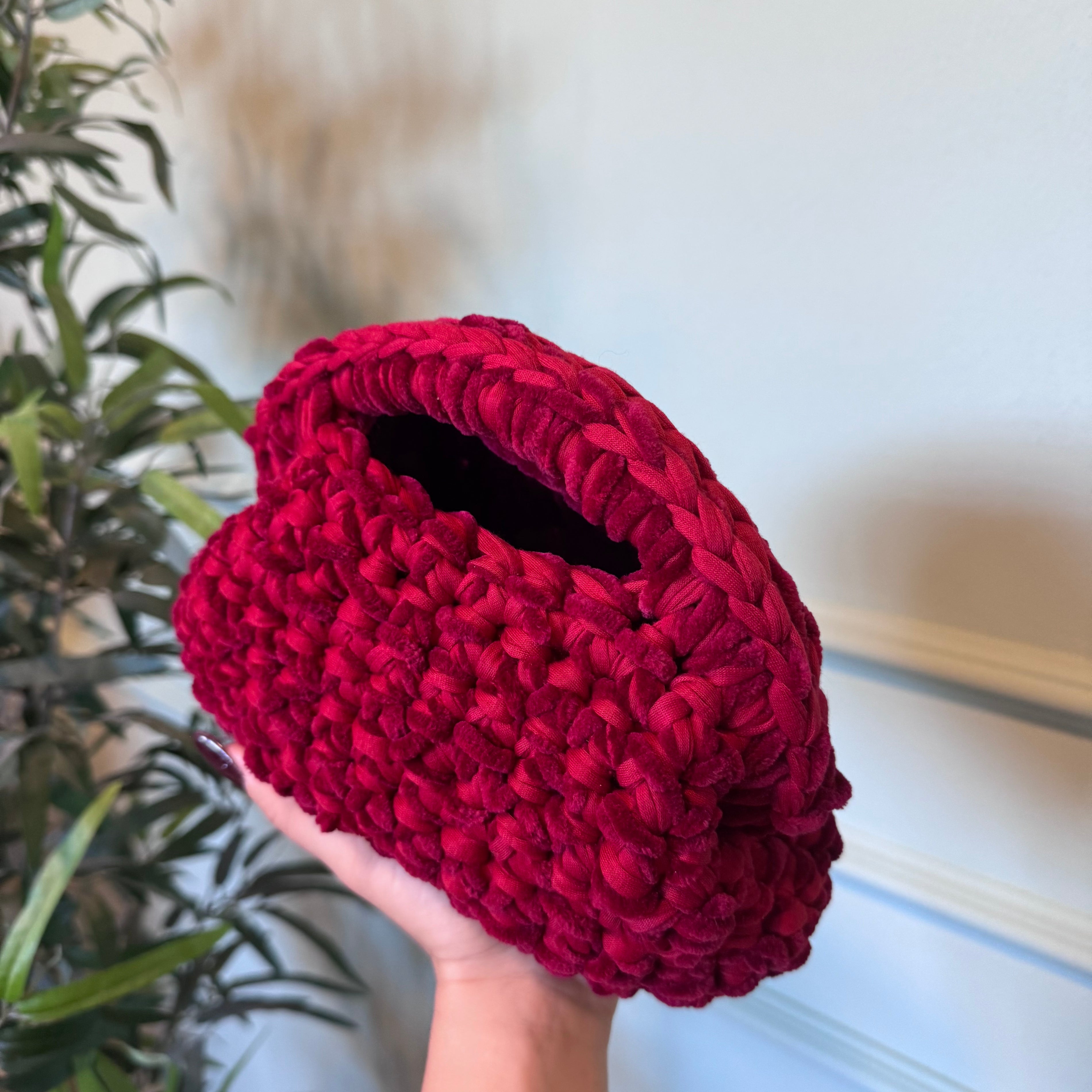 Clutch teddy rossa