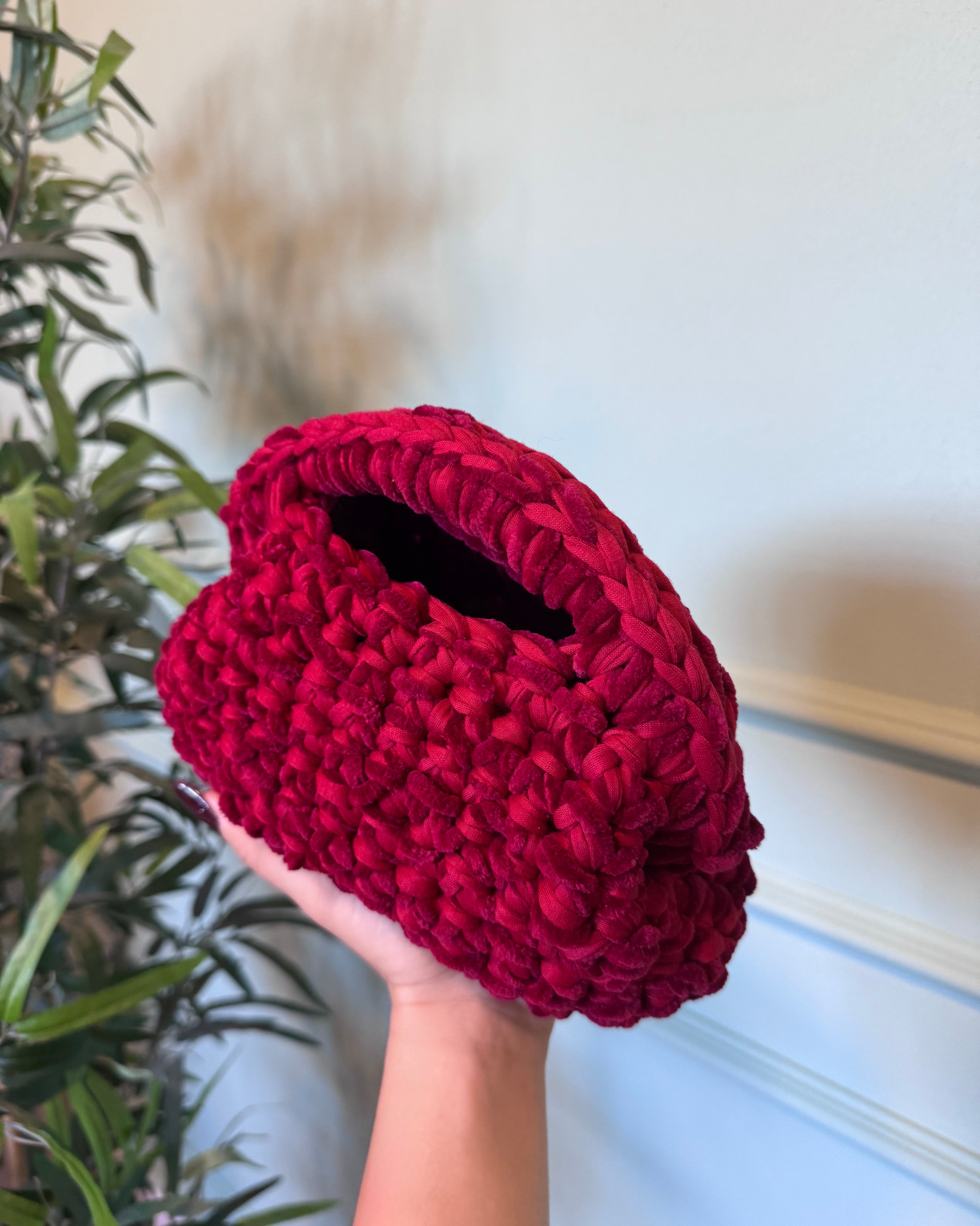 Clutch teddy rossa