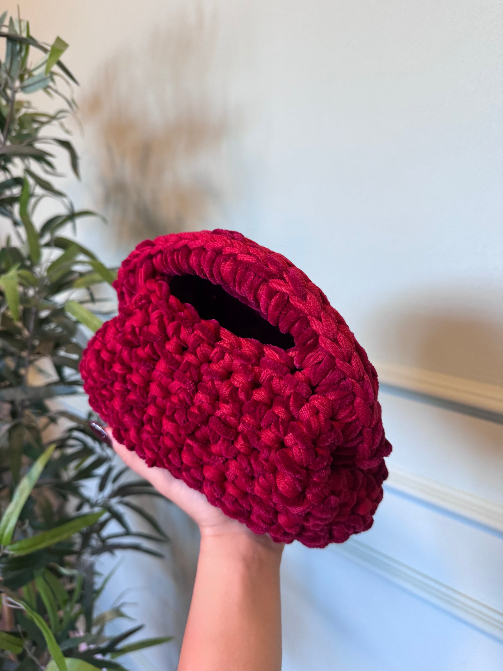 Clutch teddy rossa