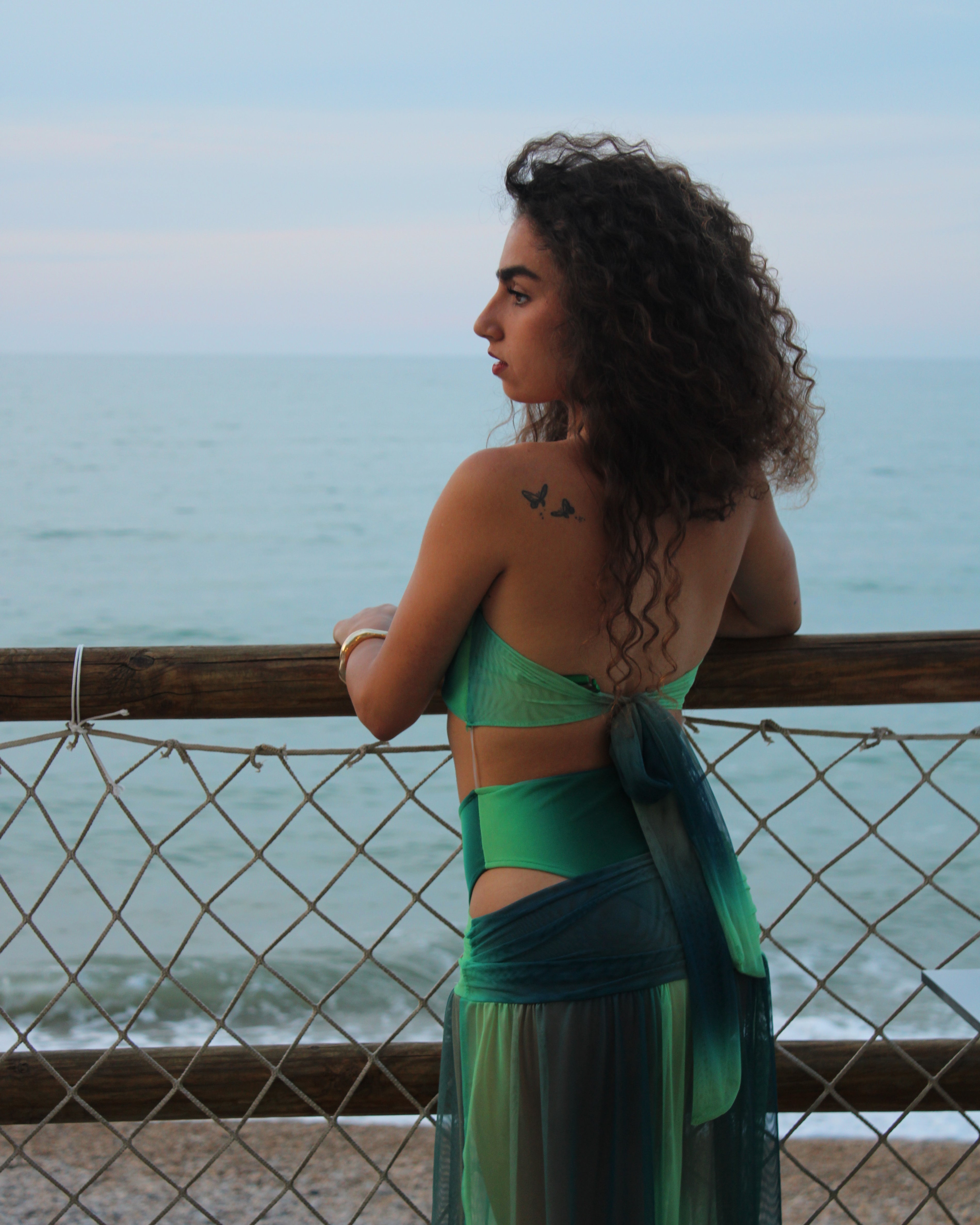 Cord-set Isabel Green ocean