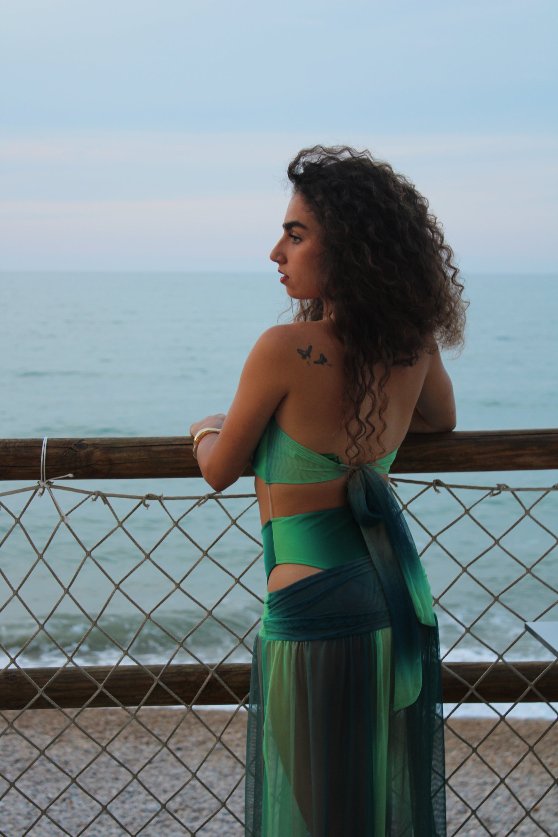 Cord-set Isabel Green ocean