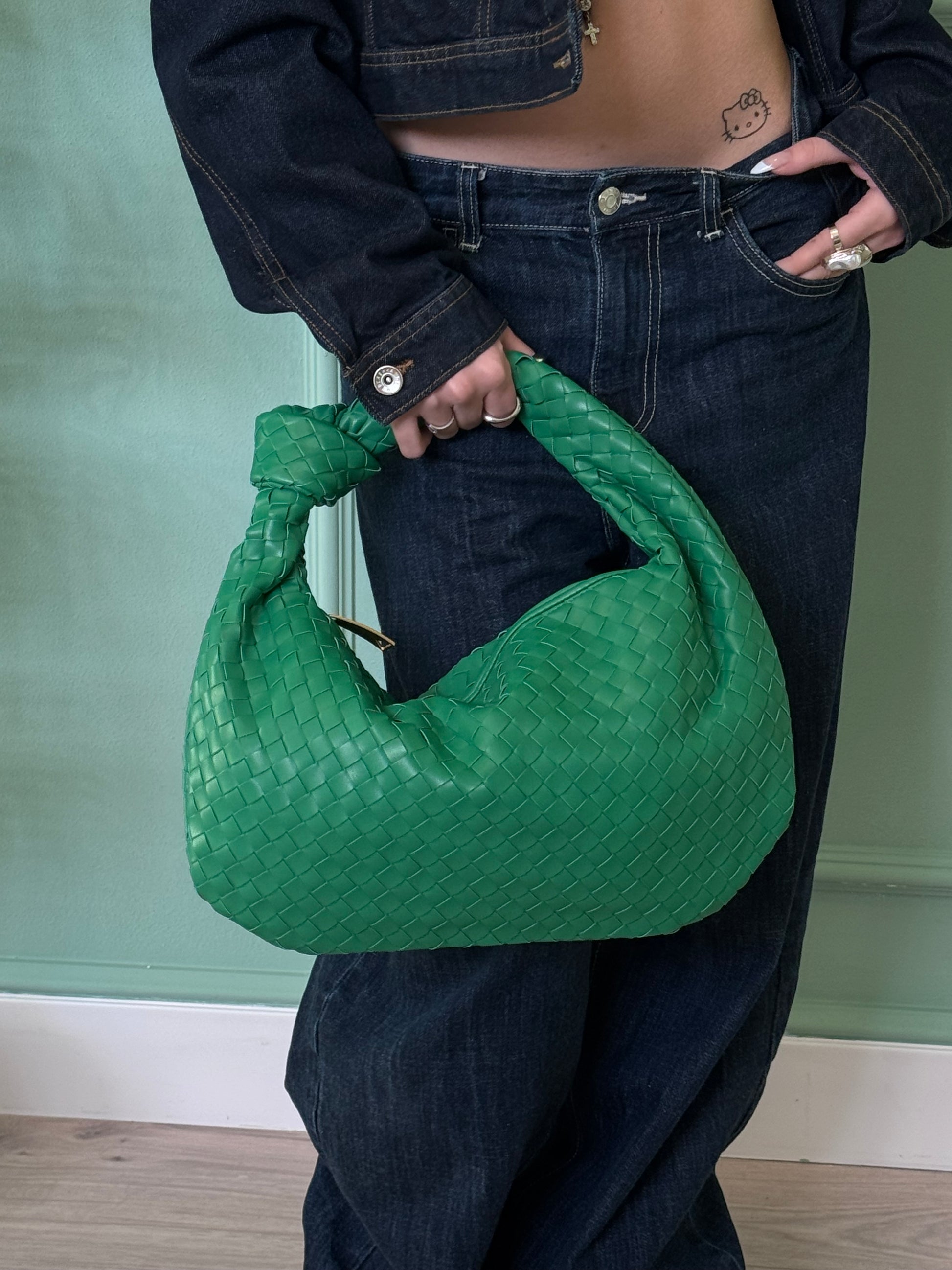 Bag Jodie big verde bottega