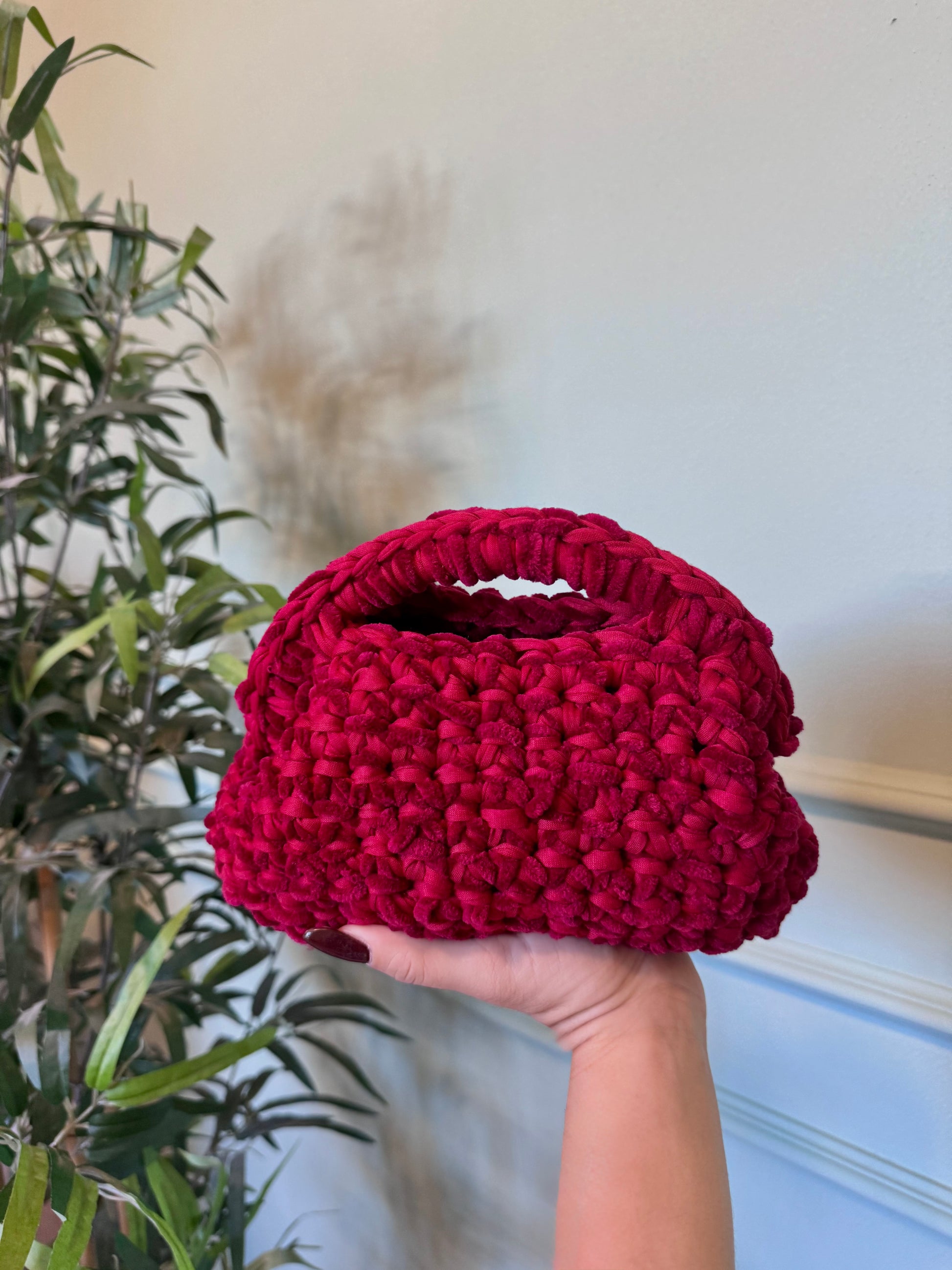 Clutch teddy rossa