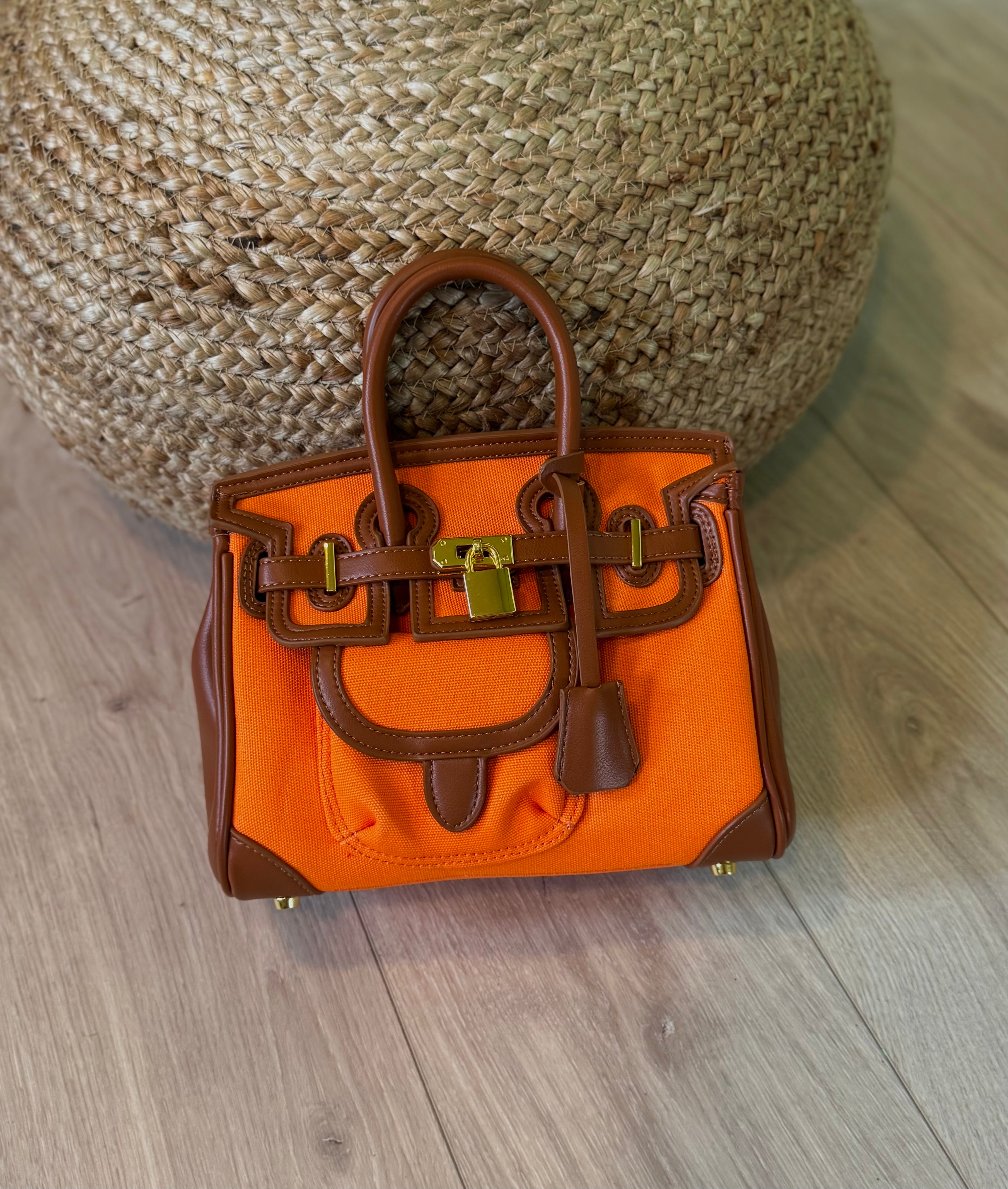 Bag Amaya Arancione dett. caffè