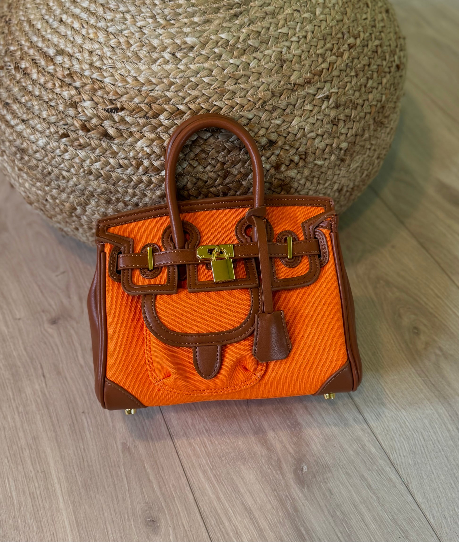 Bag Amaya Arancione dett. caffè