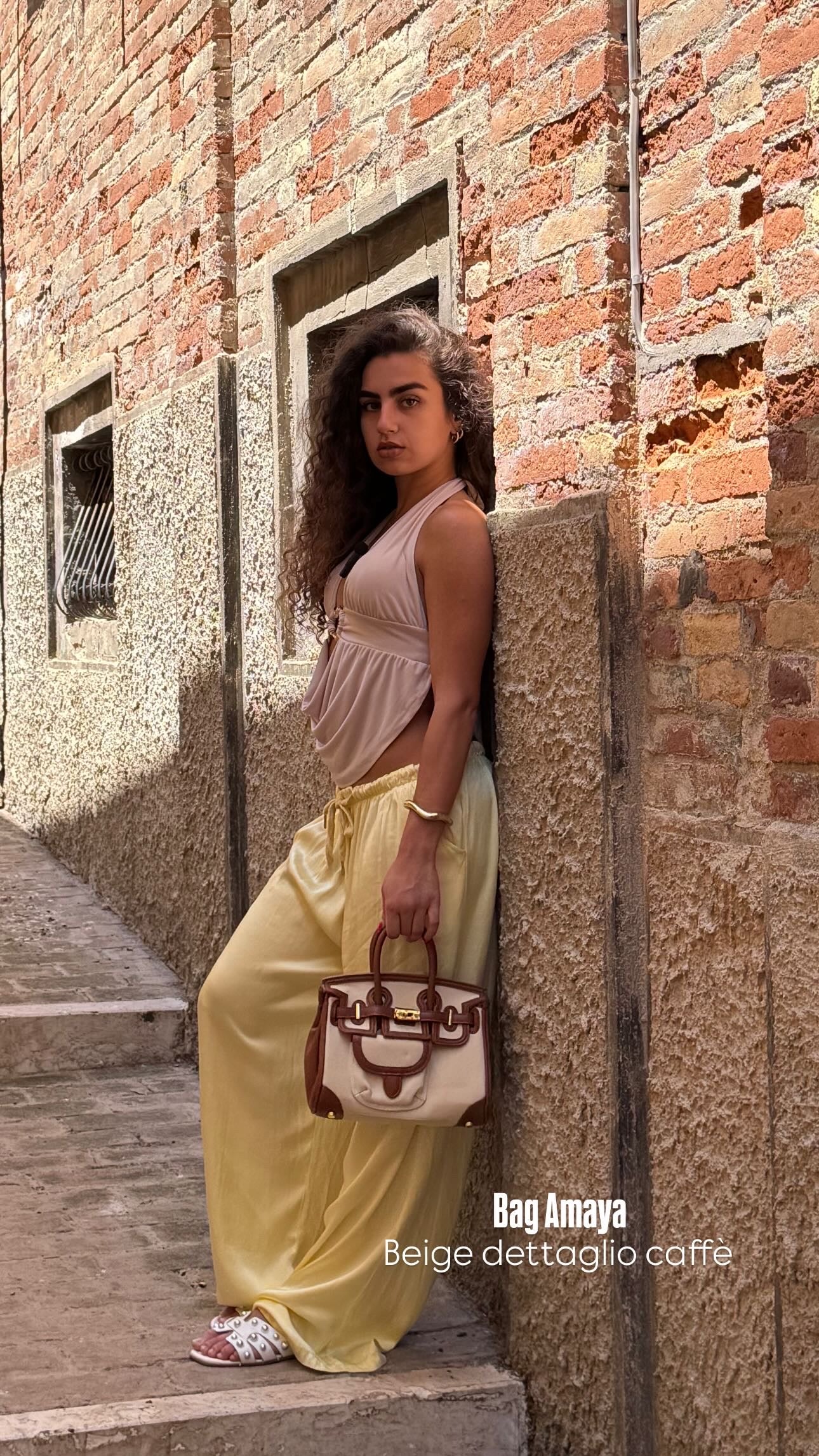 Bag Amaya Beige dett. caffè