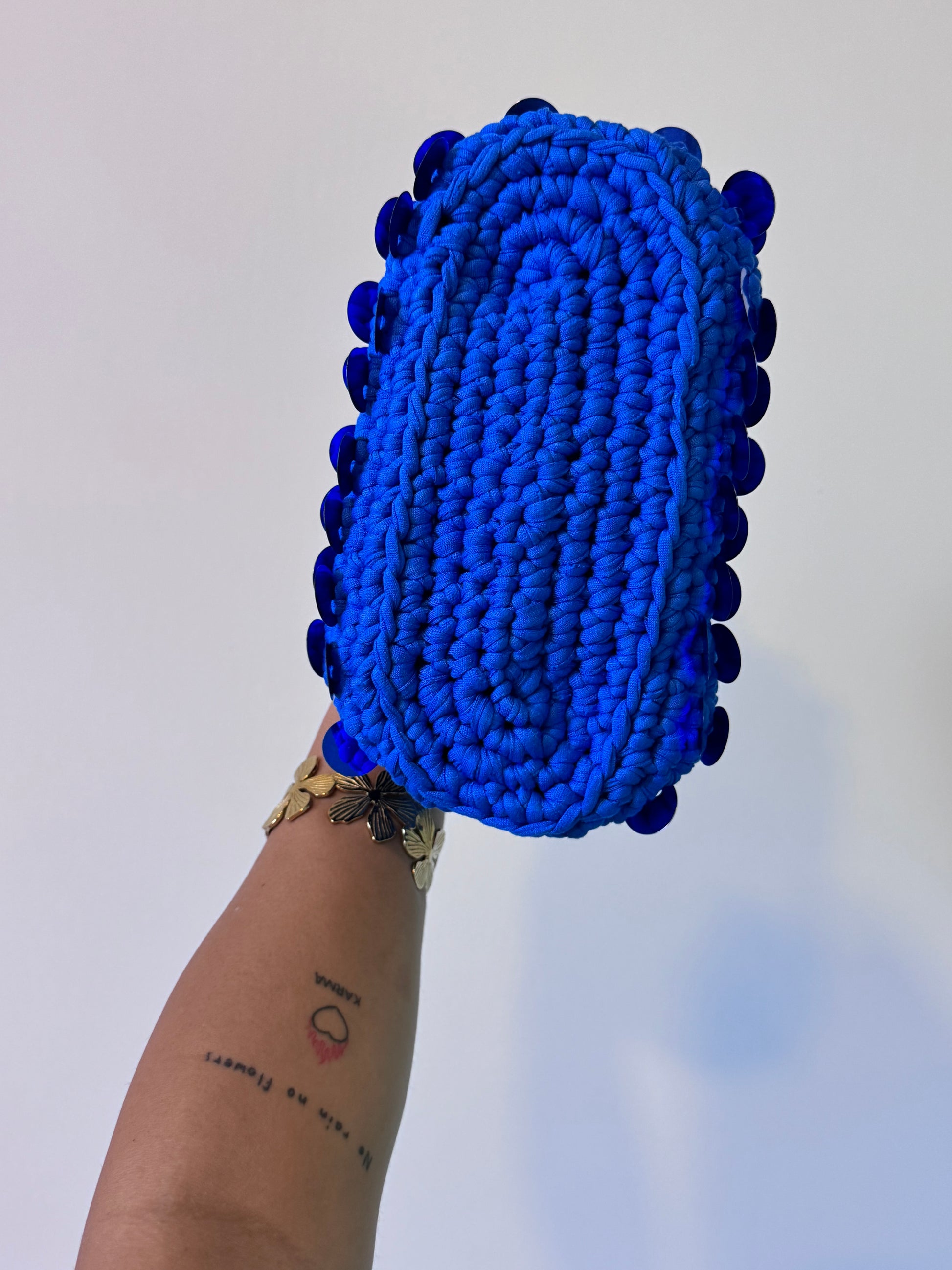 Pasticcino small blu royal paillettes