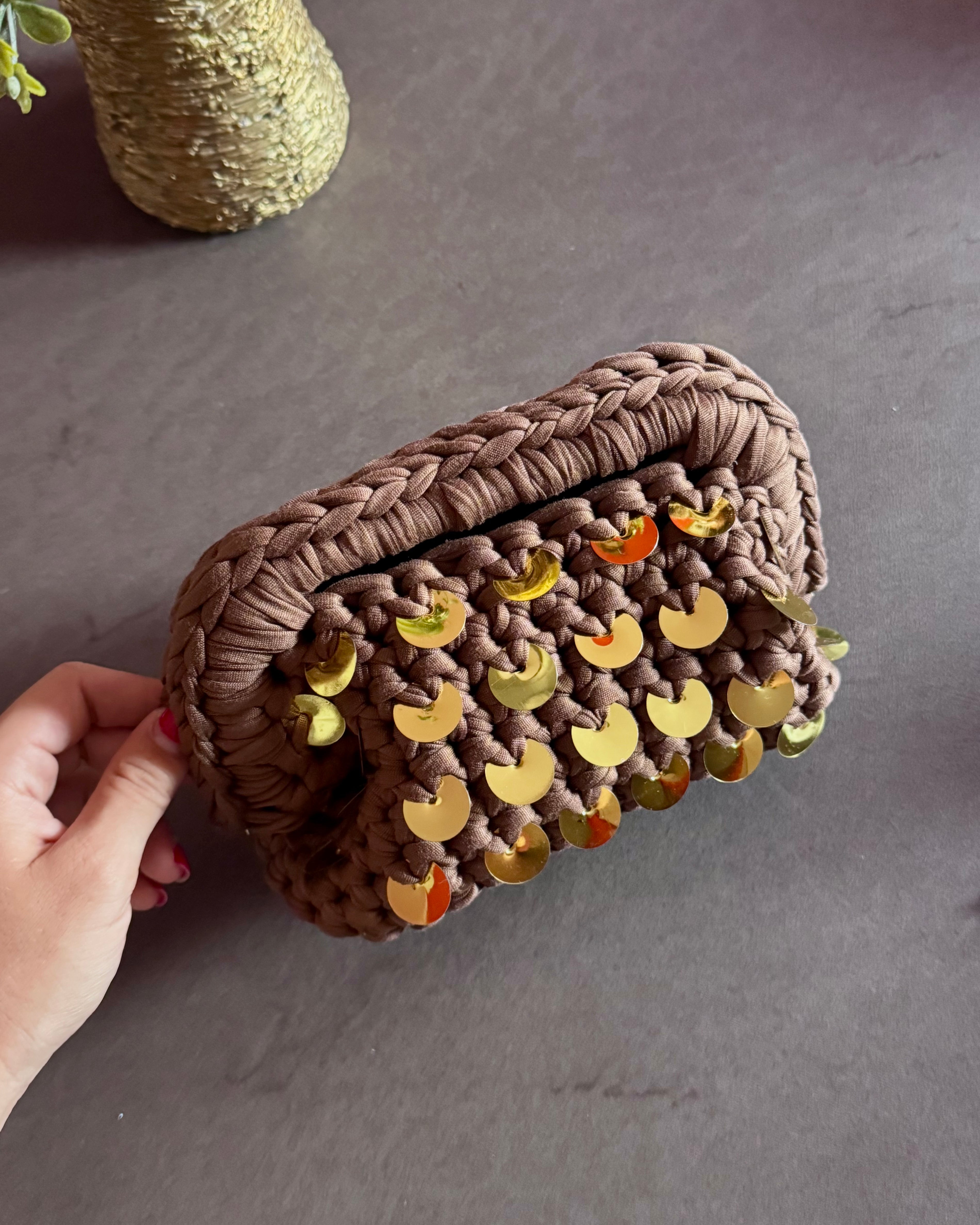 Cioccolatino bag paillettes oro