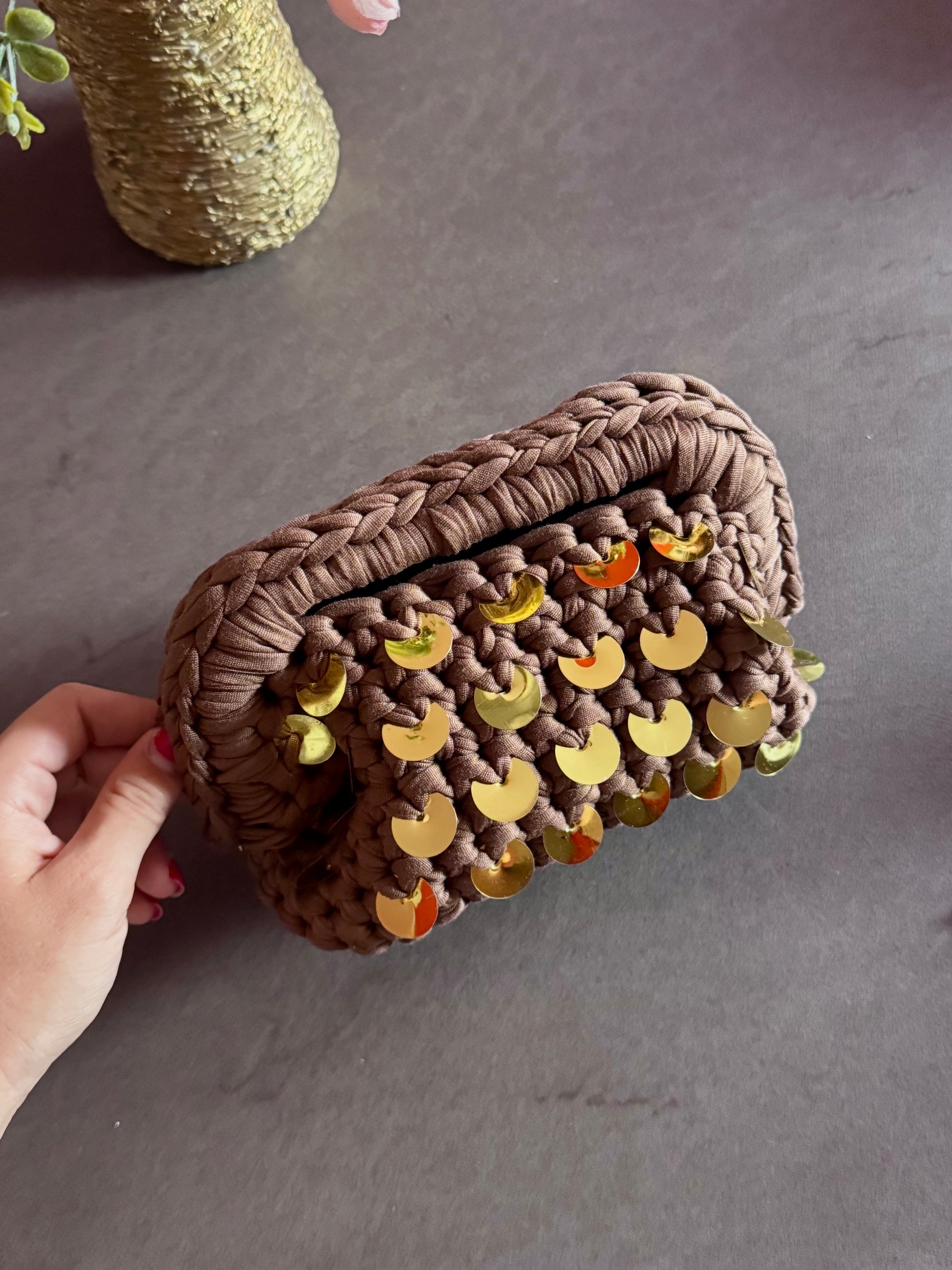 Cioccolatino bag paillettes oro