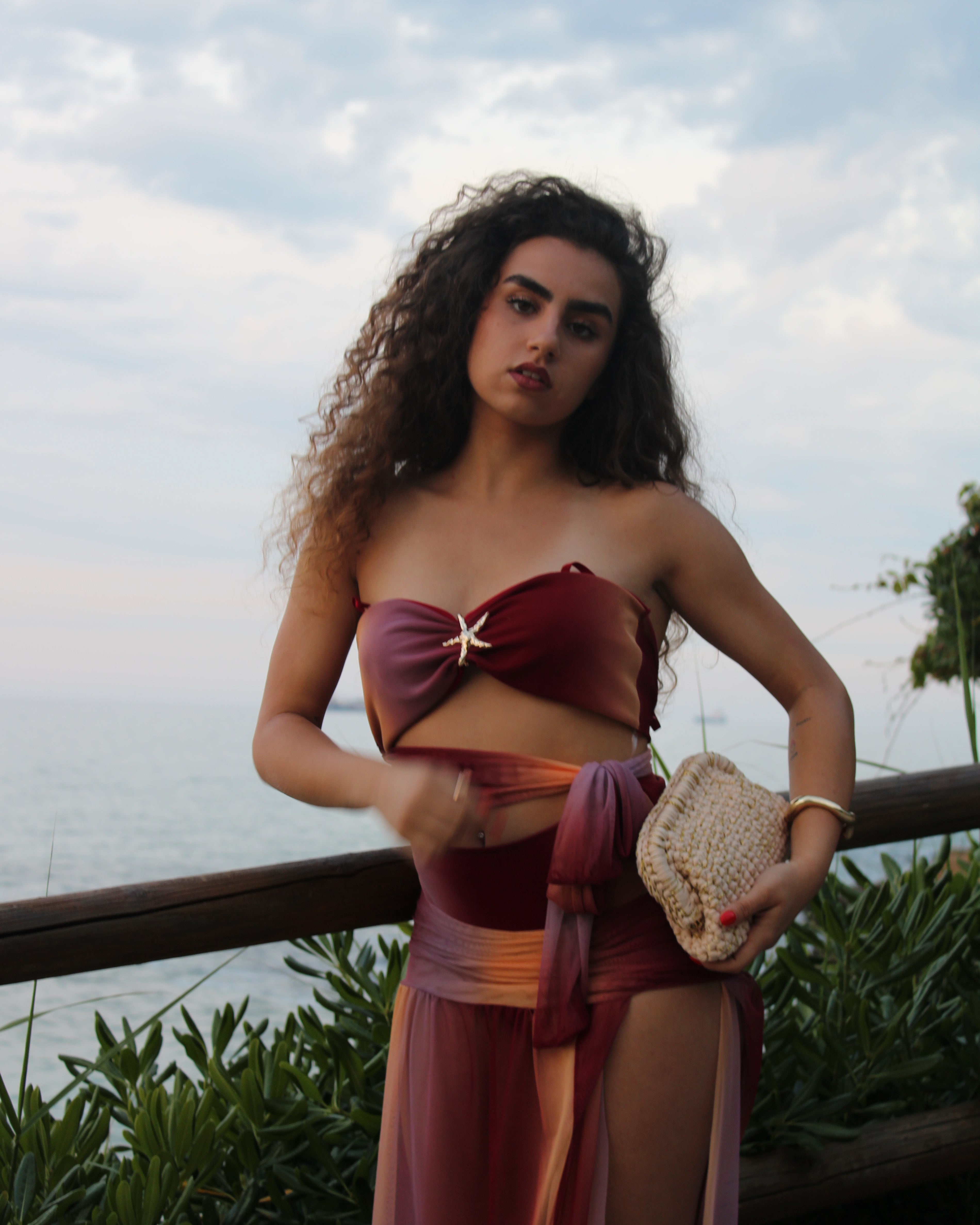 Cord set bordeaux sunset